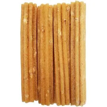 Himalayan Dog Chew Churro Yak Cheese Dog Chews, 100% Natural, Long Lasting, Gluten Free, Healthy & Safe Dog Treats, Lactose & Grain Free, Protein Rich, Real Peanut Butter Flavor, 4 Churros Per Pouch