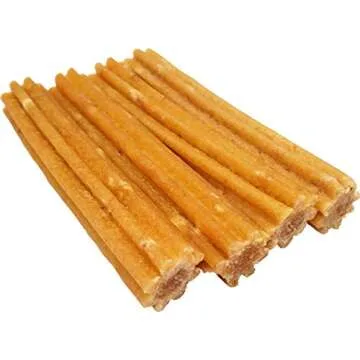 Himalayan Dog Chew Churro Yak Cheese Dog Chews, 100% Natural, Long Lasting, Gluten Free, Healthy & Safe Dog Treats, Lactose & Grain Free, Protein Rich, Real Peanut Butter Flavor, 4 Churros Per Pouch