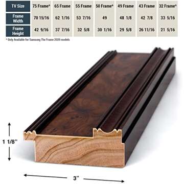 Deco TV Frames Burlwood: Art for Samsung The Frame TV