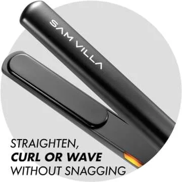 Sam Villa SLEEKR Professional Ceramic Tourmaline Ionic Flat Iron Hair Straightener With Precision Heat Control