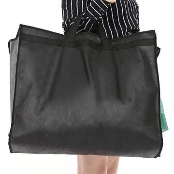 70" Bridal Wedding Gown Garment Bag Extra Large Foldable Portable Travel Dress Cover Hanging Luggage with Pockets for Womens, 8" Gusseted Black