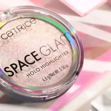 Catrice | Space Glam Holo Highlighter | Iridescent, Multichrome, Highly Pigmented | Pink, Gold & Green Shimmer Effect | Vegan & Cruelty Free