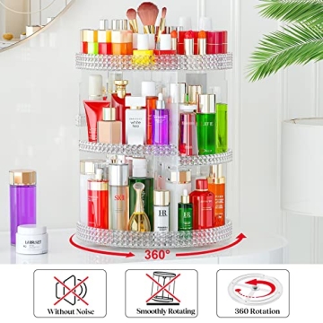 Awenia Rotating Makeup Organizer - Adjustable Storage Solution