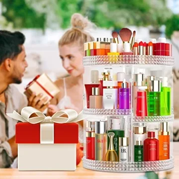 Awenia Rotating Makeup Organizer - Adjustable Storage Solution