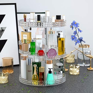 Awenia Rotating Makeup Organizer - Adjustable Storage Solution