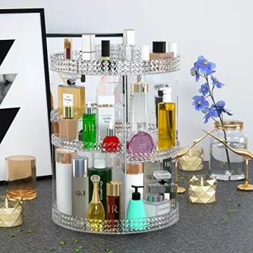 Awenia Rotating Makeup Organizer - Adjustable Storage Solution