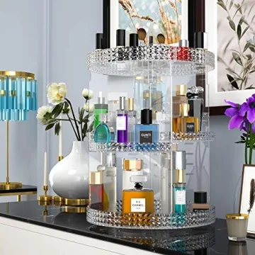 Awenia Rotating Makeup Organizer - Adjustable Storage Solution