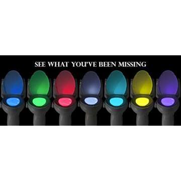 LightBowl Toilet LED Nightlight by Wally's, Motion Activated, Fits Any Toilet, 8 Colors in One Light.