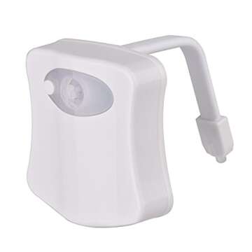 LightBowl Toilet LED Nightlight by Wally's, Motion Activated, Fits Any Toilet, 8 Colors in One Light.