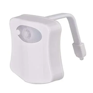 LightBowl Toilet LED Nightlight by Wally's, Motion Activated, Fits Any Toilet, 8 Colors in One Light.