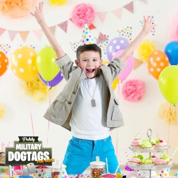 Podzly Military Dog Tags for Parties - 24 Pack