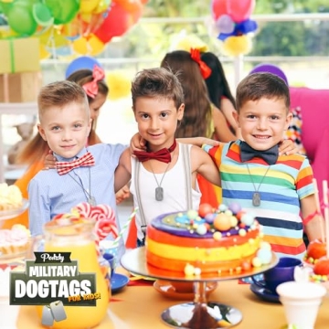 Podzly Military Dog Tags for Parties - 24 Pack