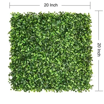 DearHouse 8-Piece Artificial Boxwood Panels for Indoor, Outdoor Decor