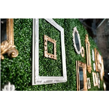 DearHouse 8-Piece Artificial Boxwood Panels for Indoor, Outdoor Decor