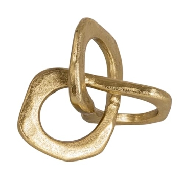 Gold Abstract Metal Figurine for Stylish Home Decor