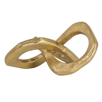 Gold Abstract Metal Figurine for Stylish Home Decor