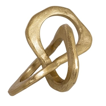 Gold Abstract Metal Figurine for Stylish Home Decor