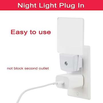 2 Pack LED Night Light with Dusk to Dawn Sensor