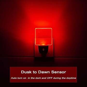 2 Pack LED Night Light with Dusk to Dawn Sensor