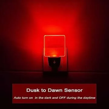 2 Pack LED Night Light with Dusk to Dawn Sensor