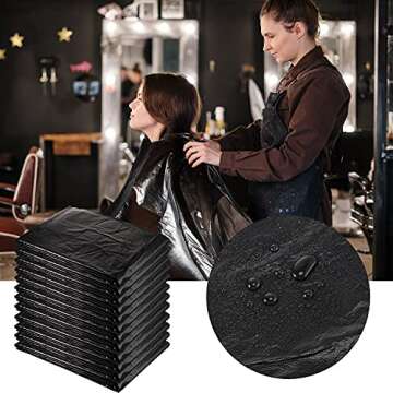 100 Disposable Waterproof Hair Dye Salon Capes - 51.2x36.2 Inch