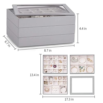 Vlando Stackable Jewelry Organizer for Stylish Storage