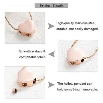 constantlife Heart-Shaped Cremation Jewelry Keepsake