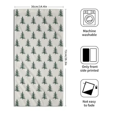 Aytipun Green Christmas Hand Towels Set of 2 for Holiday Decor