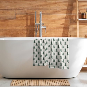 Aytipun Green Christmas Hand Towels Set of 2 for Holiday Decor