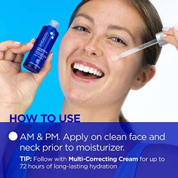 Andalou Naturals Collagen + Hyaluronic Acid Serum for Face, Deep Hydration Life Boosting Face Serum, Helps Improve Skin Elasticity, Day & Night Hydrating Serum, 1 Fl. Oz.