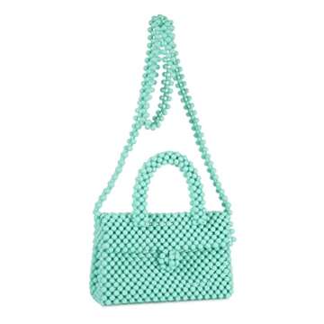 Abvokury YUSHINY Elegant Acrylic Beaded Clutch for Parties and Weddings