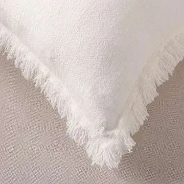 ATLINIA Linen Pillow Cover with Tassels for Elegant Home Styling