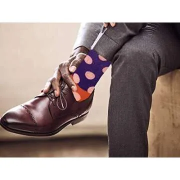 Colorful Fashion Dress Socks - 12 Assorted Pairs for Men