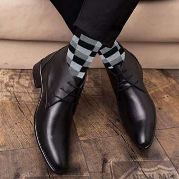 Colorful Fashion Dress Socks - 12 Assorted Pairs for Men