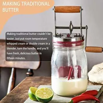 Manual Butter Churner for Easy Homemade Artisan Butter