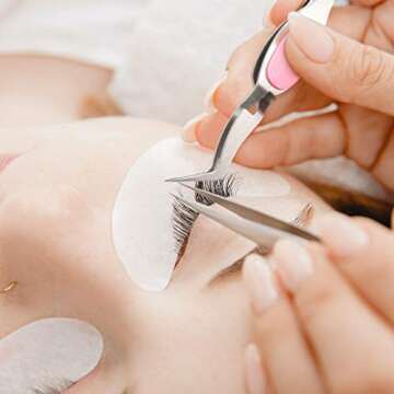 Craft Tweezers Cross Locking Precisiontweezers Stainless Steel Soft-grip Tweezers Pointed Tip Cutting Pliers for DIY Craft Jewelry Eyelash Extensions Nail Beading Tool(Curved Style,3 Pieces)