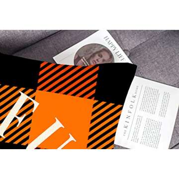 4TH Emotion Fall Decor Pillow Covers 18x18 Set of 4 Thanksgiving Buffalo Check Farmhouse Decorations...