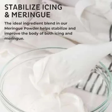 Chefmaster - Meringue Powder - Eggwhite Substitute - 5oz - Create Delicious Dessert Toppings, Stabilize Icing and Meringue - Made in the USA