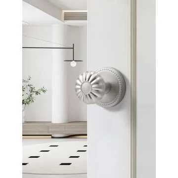 SORWDUERM Elegant Brushed Nickel Door Knobs for Interiors