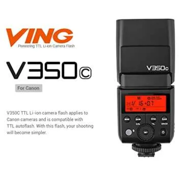 Godox V350C Flash for Canon - HSS TTL Speedlight with Wireless System