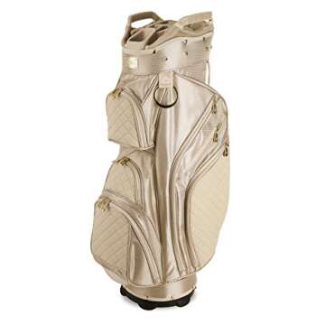 iBella Ladies Golf Cart Bag, 3 Matching Head Covers, Lightweight 14 Way Golf Club Bag for Women Velo...