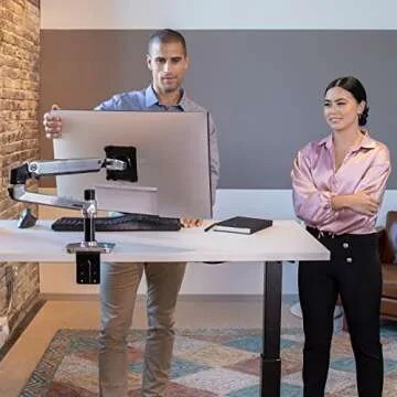 Ergotron – LX Premium Monitor Arm, Single Monitor Desk Mount – fits Flat Curved Ultrawide Computer Monitors up to 34 Inches, 7 to 25 lbs, VESA 75x75mm or 100x100mm – Polished Aluminum