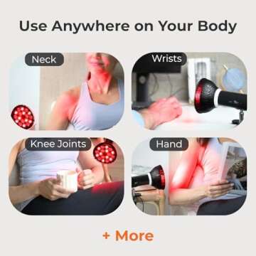 LifePro InfraGlow NIR & Red Light Therapy Lamp - Infrared Red Light Therapy Bulb with 18 LEDs & Clip-On Lamp - at-Home Red Light Therapy for Body, Chronic Pain Relief, Skin Wellness, & Recovery