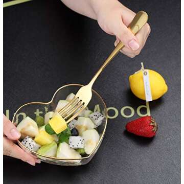 Kyraton 6-Piece Gold Dinner Fork Set for Weddings