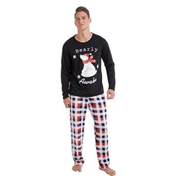 MyFav Matching Family Christmas Pajamas Set Soft Holiday Clothes Sleepwear