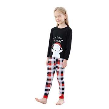 MyFav Matching Family Christmas Pajamas Set Soft Holiday Clothes Sleepwear