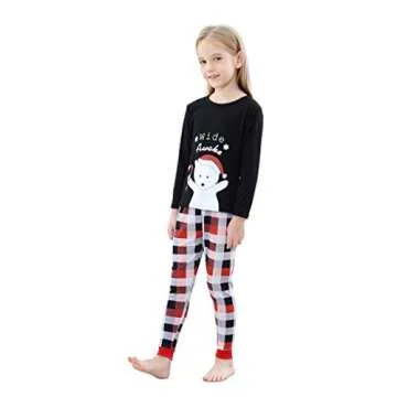 MyFav Matching Family Christmas Pajamas Set Soft Holiday Clothes Sleepwear