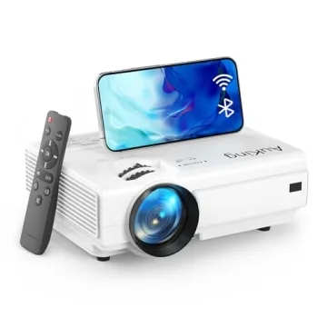 AuKing 2024 Upgraded Projector with WiFi 6 and Bluetooth, Full HD Mini Projector