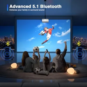 AuKing Projector 2024 WiFi and Bluetooth Full HD