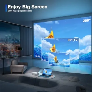 AuKing Projector 2024 WiFi and Bluetooth Full HD